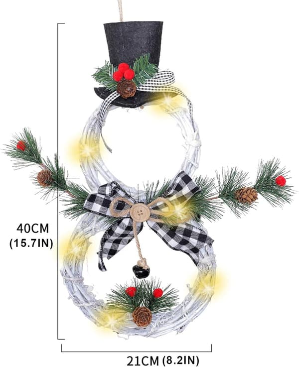 Christmas Wreath Decoration - Light String Ornament Home Decor Garland