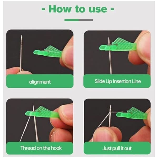 Needle Threader 20 pcs Green for Hand Sewing & Quilting with Sewing Machine