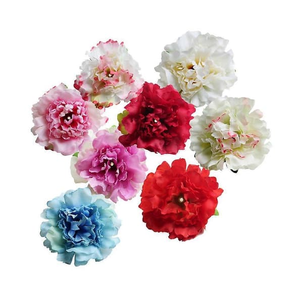 20 Pieces Artificial Silk Peony Flower Head Buds Light Green