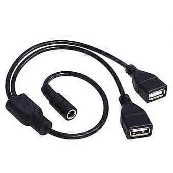 1-pak USB til DC-strømkabel USB han til 5,5 x 2,1 mm hun DC 5V strømstik tøndestik ladekabel til opladning