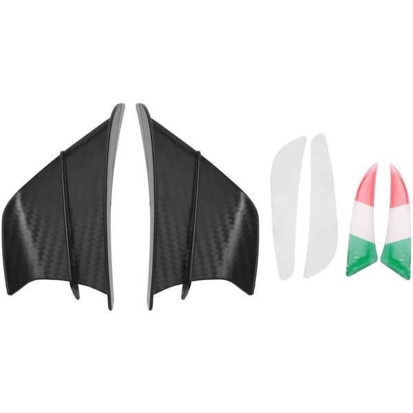 Aerodynamisk vinge sæt Spoiler vinge vindstrømsbeslag til S1000RR V4 -10R R1, mat sort