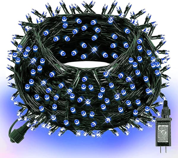 Ljusa 20 meter 200 LED Julelys, juletrelys Koble Blå 200 LED-lys