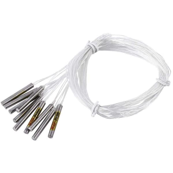 10 stk PT100 vanntett sensorprobe for temperaturregulator digital temperatursensor 4 x 30 mm x 50 cm