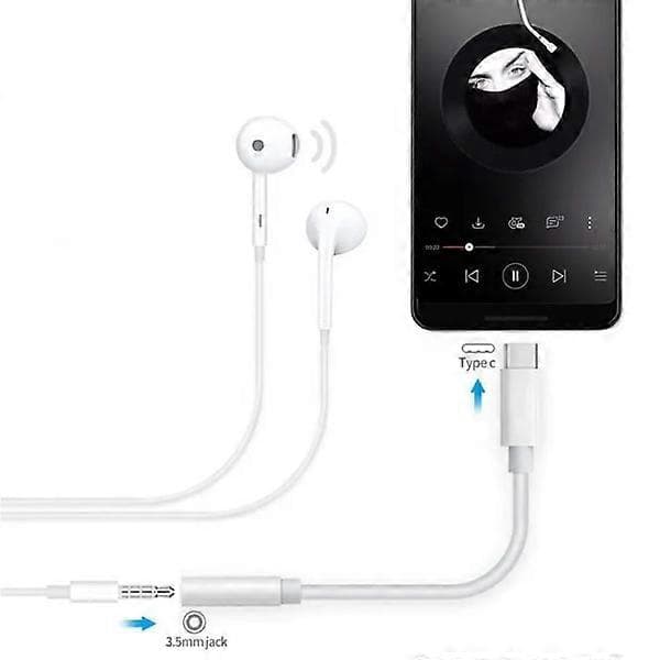 iPhone 15 USB-C - 3,5 mm -sovitin - VALKOINEN