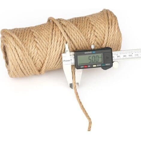 50M Jutesnor 5MM Hampesnor Reb Havesnor til Camping, Dekoration, DIY, Havearbejde[DB]