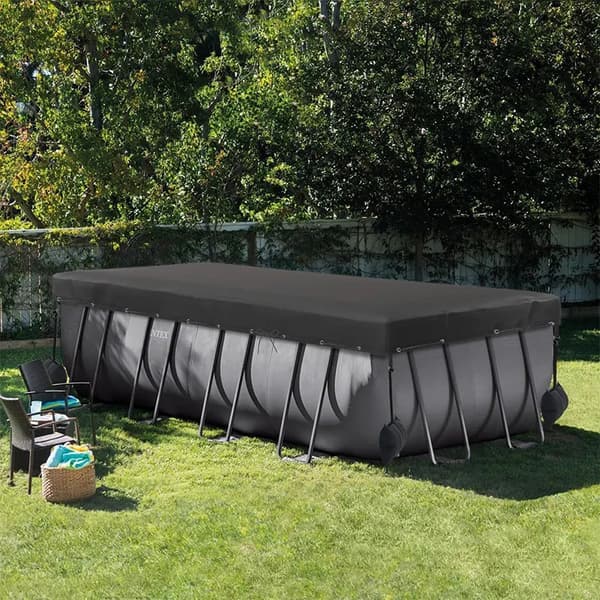 Black Oxford Cloth Rectangular Pool Cover