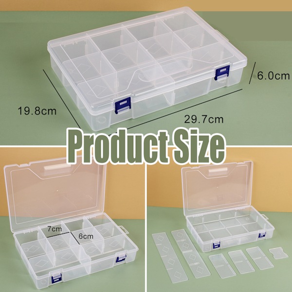 10-Compartment Bead Storage Box - Adjustable Craft Storage for Jewelry Making[JUN]
