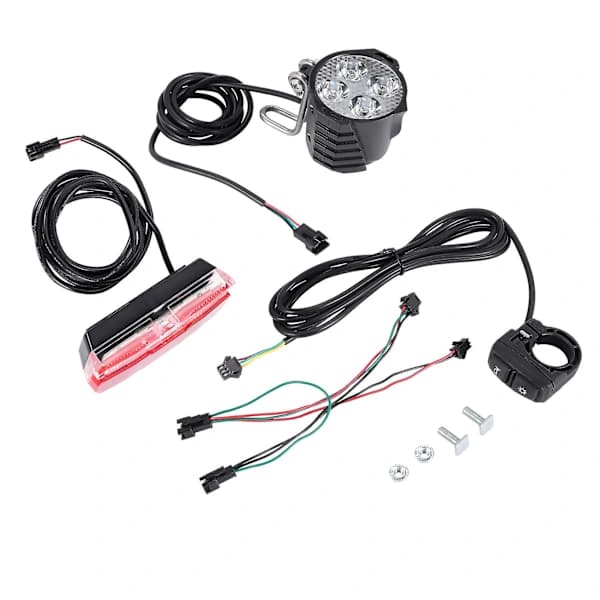 E-Bike Front and Rear Light Set Input 36V 48V 60V Built-in Speaker E-Bike Headlight