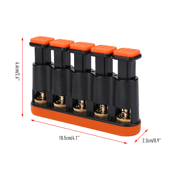 Variable Hand Finger Strength Tension Trainer Grip Exerciser for Piano Guitar (Orange)
