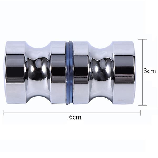 Håndtaksknott i forkrommet aluminiumslegering for baderomsdusj 62*30mm