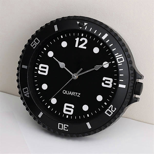 Wall Clock Modern Design Silent Quartz Needle Luxury Wall Clock Silent Sweep Second Home Wall Clock Black