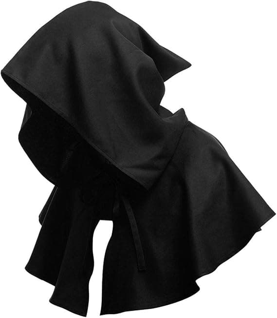 Halloween Grim Cowl Kappe Cosplay Kostumer Hætte Poncho