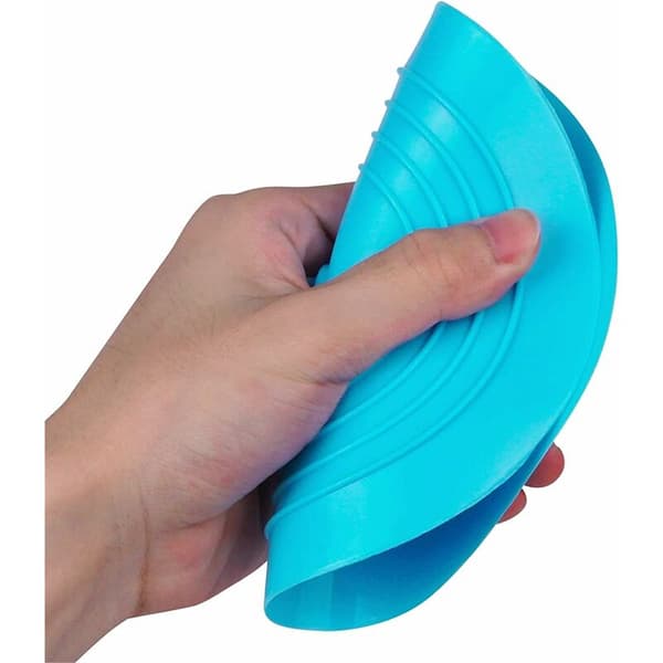 Silikoneprop til badekar, 15 cm/6 tommer universal afløbsprop, afløbsprop, badekarsprop, vaskeprop til køkken, badeværelse og vaskerum. (Blå)