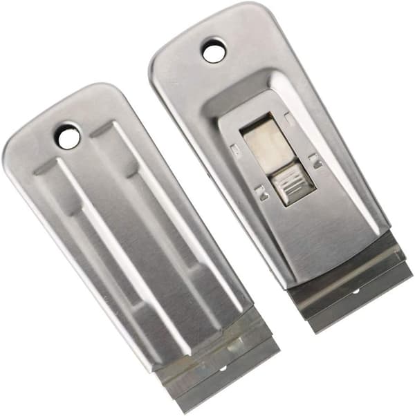 Paint Scraper, Retractable Razor Blade Window Film Tool, Mini Stainless Steel