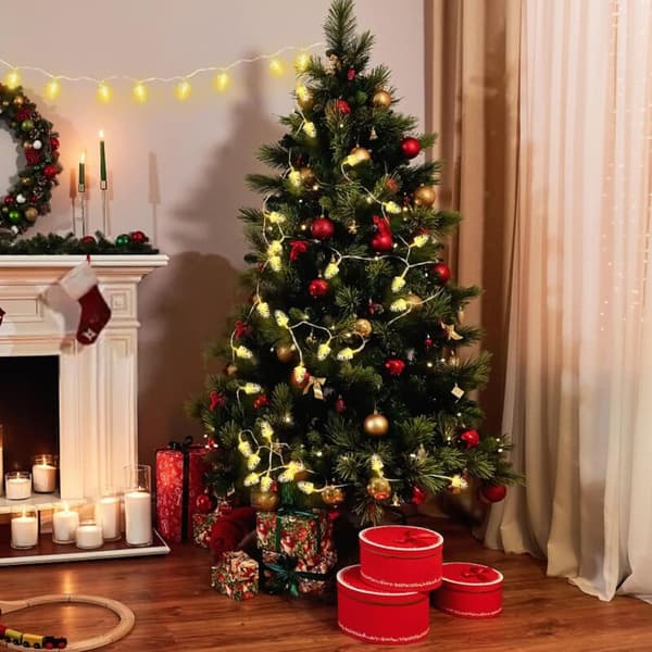 Pine Cone String Lights, 6M 40 LED String Lights USB LED String Lights for Indoor/Outdoor/Festival/Christmas/Garden/Wedding