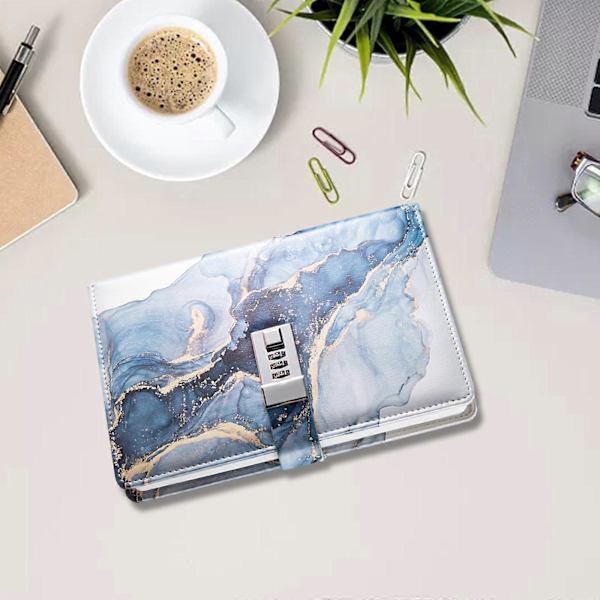 Diary with Lock Personal PU Leather Journal Notebook Lockable Diary Boys Dark Blue Dark Blue