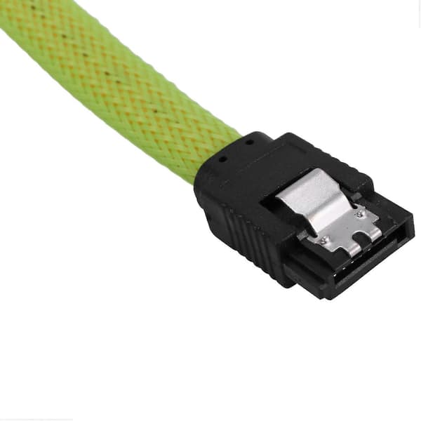 50cm Sata 3.0iii Sata3 7-nastainen 6gb/s datakaapeli nylonholkilla (vihreä)