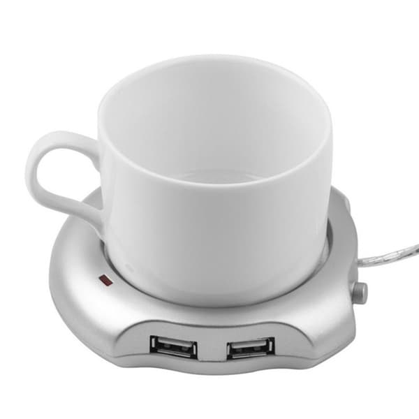USB Hub Krusvarmer Te Kaffe Kopp Krusvarmer Elektrisk Varmer for PC Varmepute