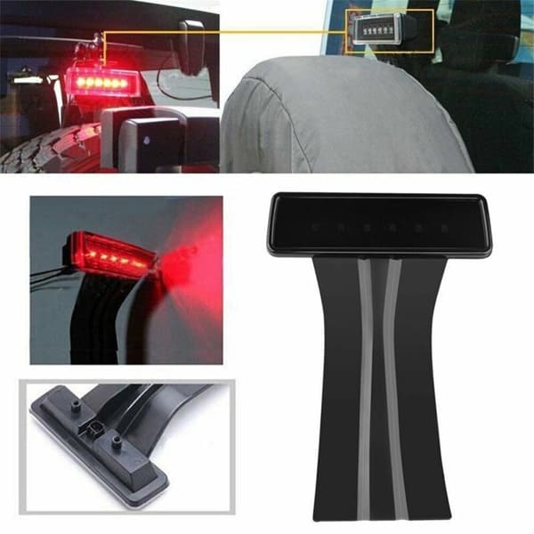Tredje bremselys til bil 68048581AA til JK 2007-2018 LED-lampe Høj bagbremsesignal Sort