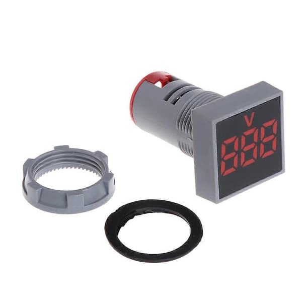 22mm Firkantet DIY Mini Digital Voltmeter AC 12-500 Digital Panel Lys Voltmeter