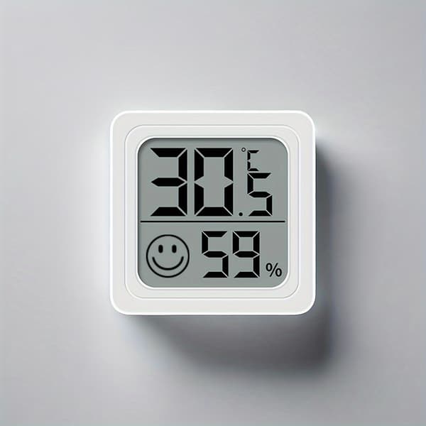 Electronic Thermometer and Hygrometer for Indoor Use, Digital Temperature and Humidity Meter Black Black