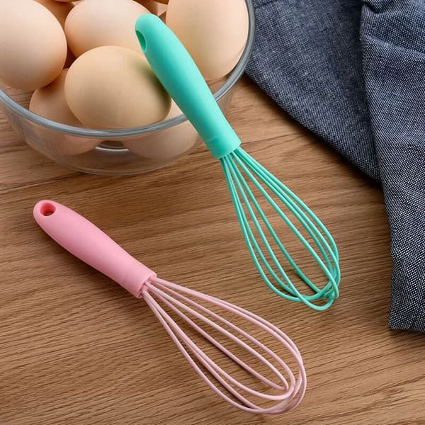 Silikonvisp Ballongeggvisp Egnet for kjøkkenblanding Omrøring Matlaging Baking Visping Manuell Eggvisp