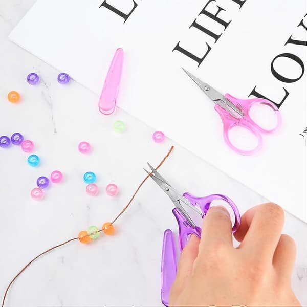 2-pak Små Sysakse i Rustfrit Stål, Præcision til Broderi, Quiltning, Syning, Strikning og Håndarbejde (Pink + Lilla)