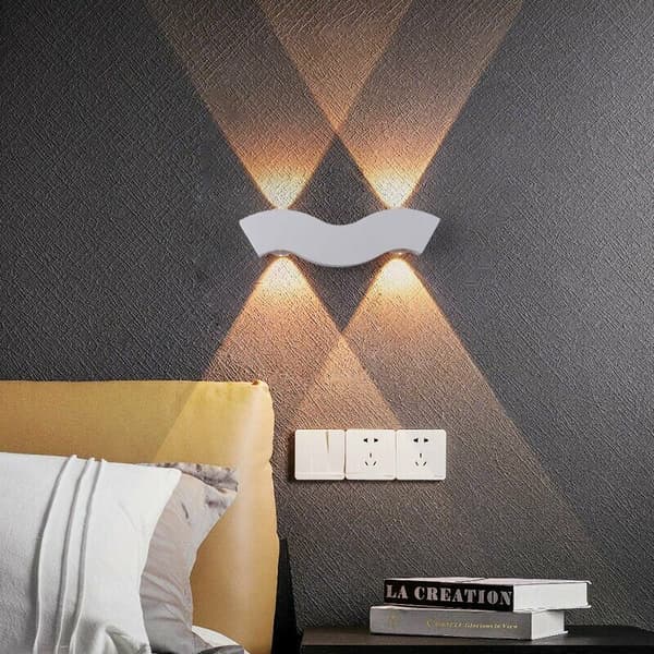 New Waterproof LED Wall Lamp Yard Balcony Fence Post Light Simple Creative Outdoor Garden Stair Lighting White 1 pc