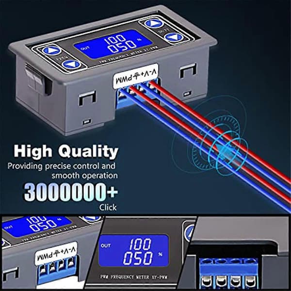 Adjustable Signal Generator, PWM Pulse Frequency Duty Cycle Rectangular Wave Square Wave Signal Generator 3.3-35V 5-30MA