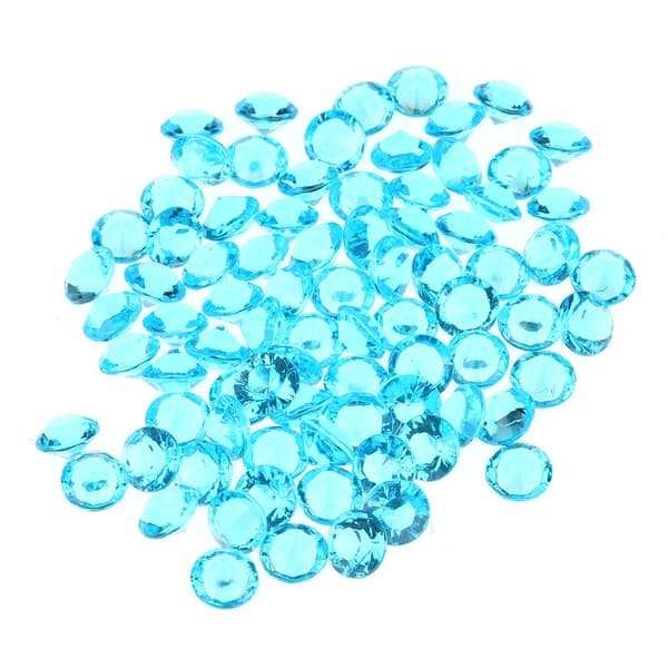 500 st 10 mm DIY transparenta spetsiga akryldiamantädelstenar för bröllopsfest (blå)