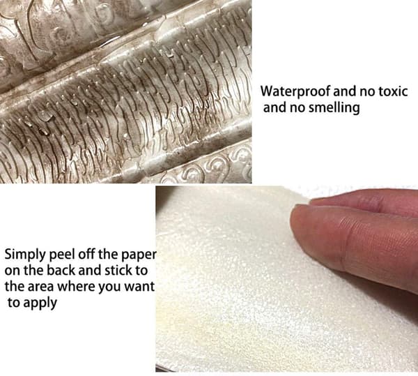 3D Self-Adhesive Peel and Stick Wall Border, Waterproof (2.3 m)