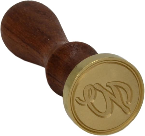 Voksseglstempel bokstav A-Z, alfabet initialseglstempel for jule- og takkekort, bryllupsinvitasjon W-S-2 (bokstav W) -