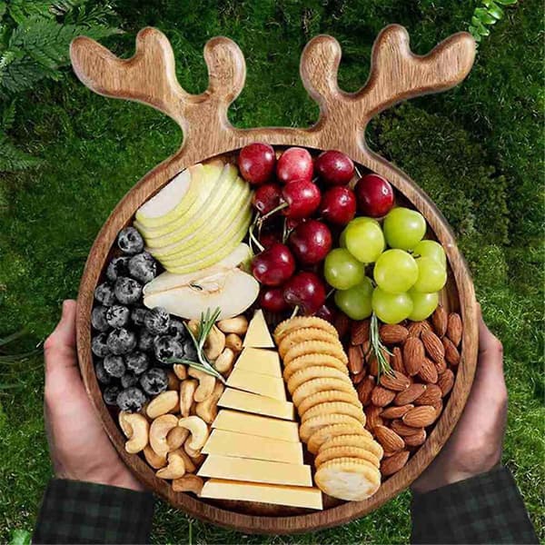 Christmas Tray Christmas Tree Fruit Bowl Snack Plate Candy Bowl S