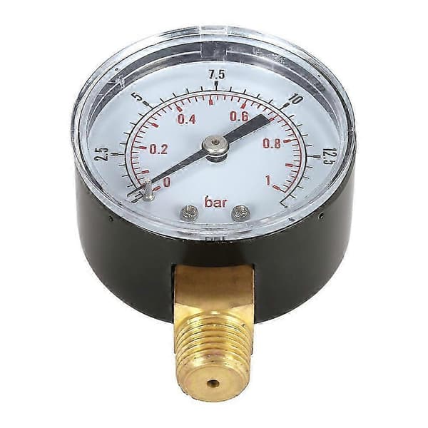 50 mm 0~15psi 0~1bar Poolfilter Vandtryk Urskive Hydraulisk Trykmåler Manometer 1/4\" NPT Gevind