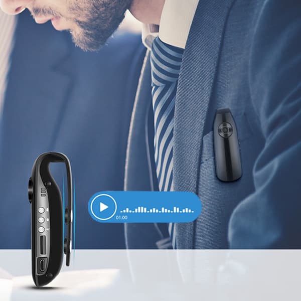 Bike Clip-On Camera Black - 1080P Loop Recording, Charging While Recording, 90° Angle, 3h Video Battery for Cycling and Vlogging
