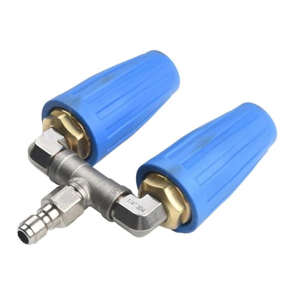 Dobbelt dyse Turbo til renere, 4000 Psi tryk roterende, 1/4 tomme spray