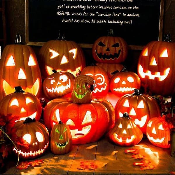 Halloween Græskar Dekorationslys, Søde Halloween Græskar Lanterne Dekorationer Lyser op til Hjemmet (stil2)