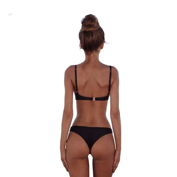 Bikinisæt til kvinder push up trusse med lav talje badedragt