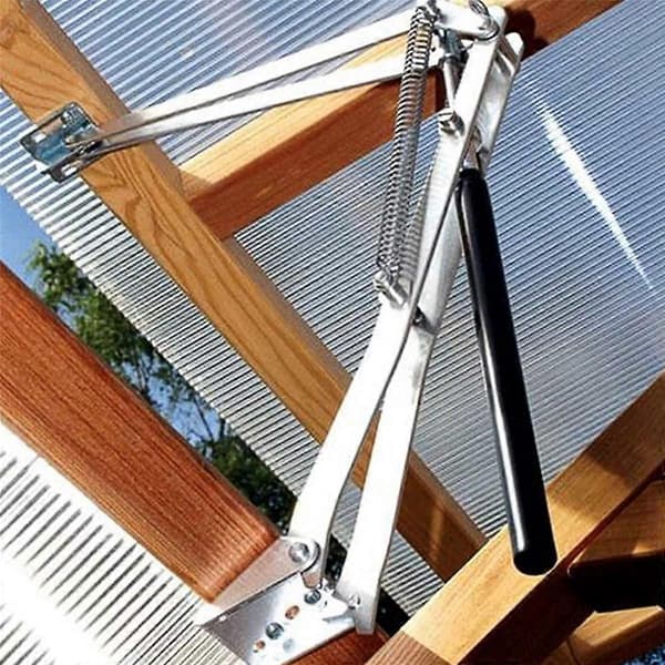 Greenhouse Window Opener 14 kg Max Lifting Capacity Automatic Greenhouse Window Regulator Suitable for [DB] Silver silver