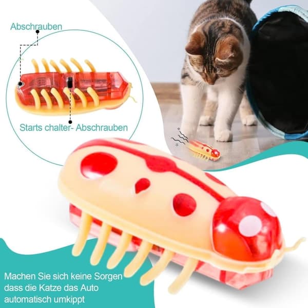 7/4-piece interactive pet toy - electric pet toy, mini beetle, interactive small insect, toy for cat and dog_yu 7PCS 7PCS