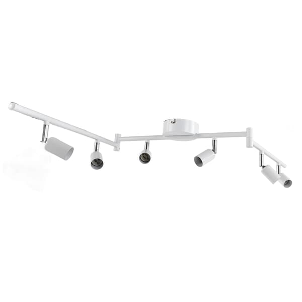 Skinnesystem Roterbart Lampehode 6-veis Takspotlight GU10 Sokkel 85-265V Hvit