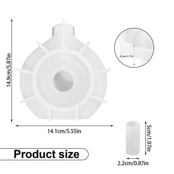Epoxy Resin Vase Mold - 1 Piece, Transparent, Silicone, Reusable - Suitable for Making Vases, Candle Holders, DIY Projects
