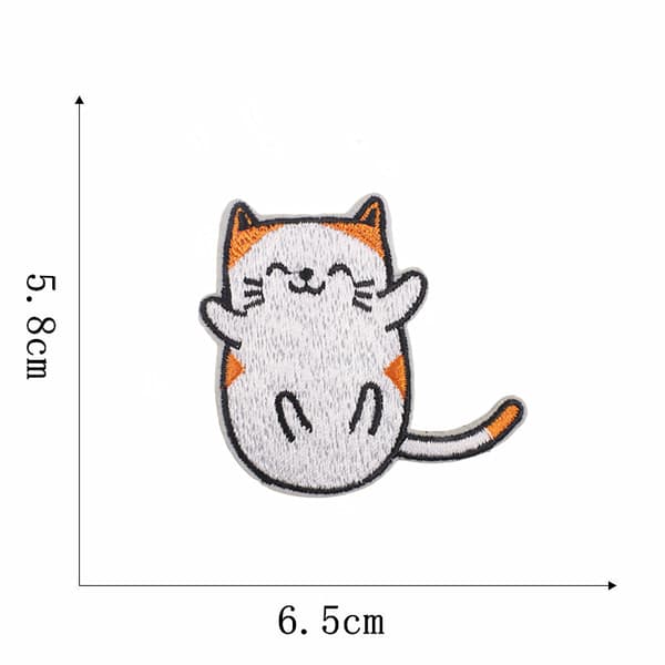 /#/15 stykker tegneserie katt broderte stofflapper/#/