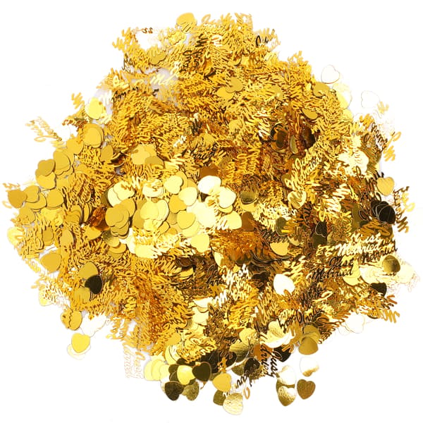 Newlywed Confetti Wedding Valentine's Day Decoration Sprinkles Sequins 100g Gold