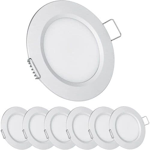 12 Volt LED Puck-lampe, Indbygget Loftslampe til Campingvogn/Båd, 12V Downlight til Under