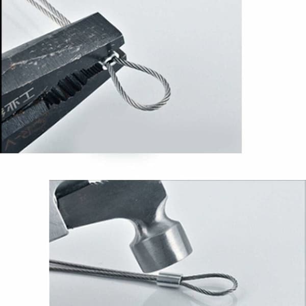 100 stk Aluminium Wire Rope Hylser, 1,5 mm Sølv Krympehylser for Flykabel og Wire