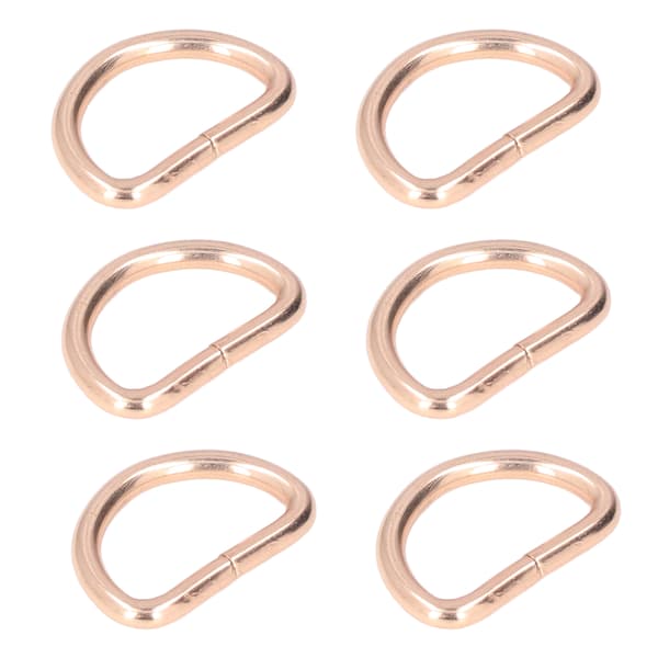 100 stk D-ringe robuste holdbare skinnende bred anvendelse falmefri nem montering metal D-ringe guld