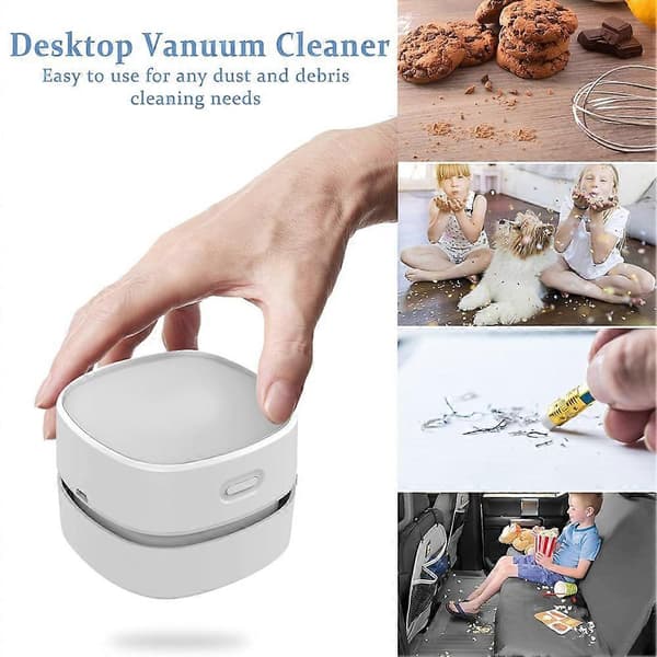 Mini Vacuum Cleaner for Desk USB Rechargeable High Suction Power Durable for Desk Drawer