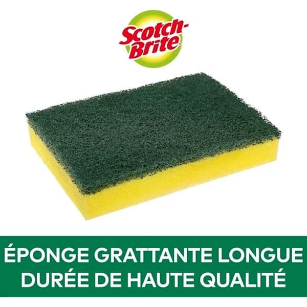 Scotch-Brite Classic Heavy Duty Scouring Sponges, Durable Scourers for Kitchen Grease Removal, 20-pack