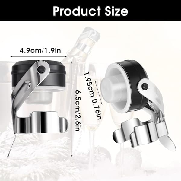 3 stk Champagnepropper, Champagnevinflaskepropper Champagnepropper Champagneprop Flaskeprop Forsegling til Champagne Mousserende